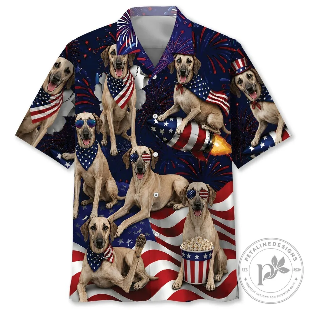 Patriotic Sloughi Dog Fourth of July Celebration Hawaiian Shirt Patriotic Sloughi Dog Fourth of July Celebration Hawaiian Shirt