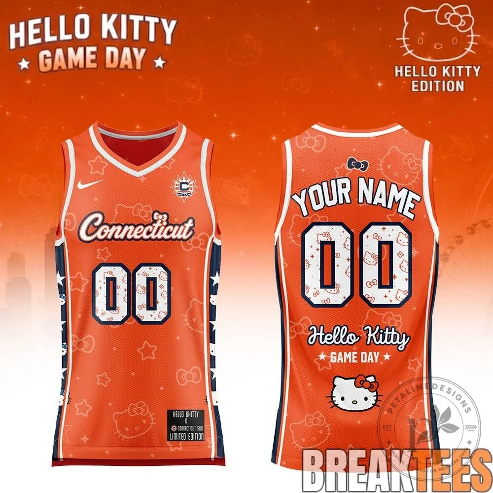 Hello Kitty Connecticut Sun Game Day Basketball Jersey 2 Hello Kitty Connecticut Sun Game Day Basketball Jersey