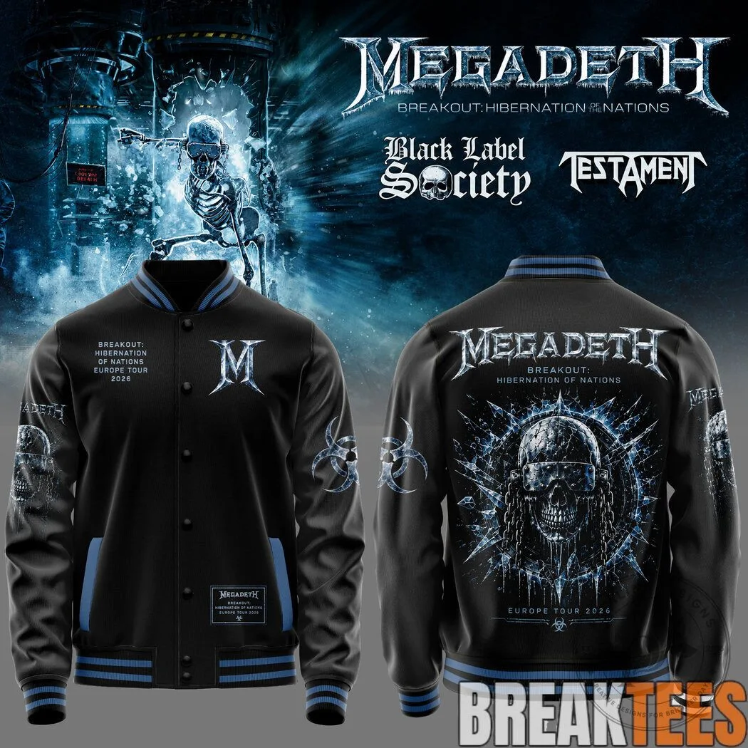 Megadeth Breakout Hibernation of Nations Tour Bomber Jacket 2 Megadeth Breakout Hibernation of Nations Tour Bomber Jacket