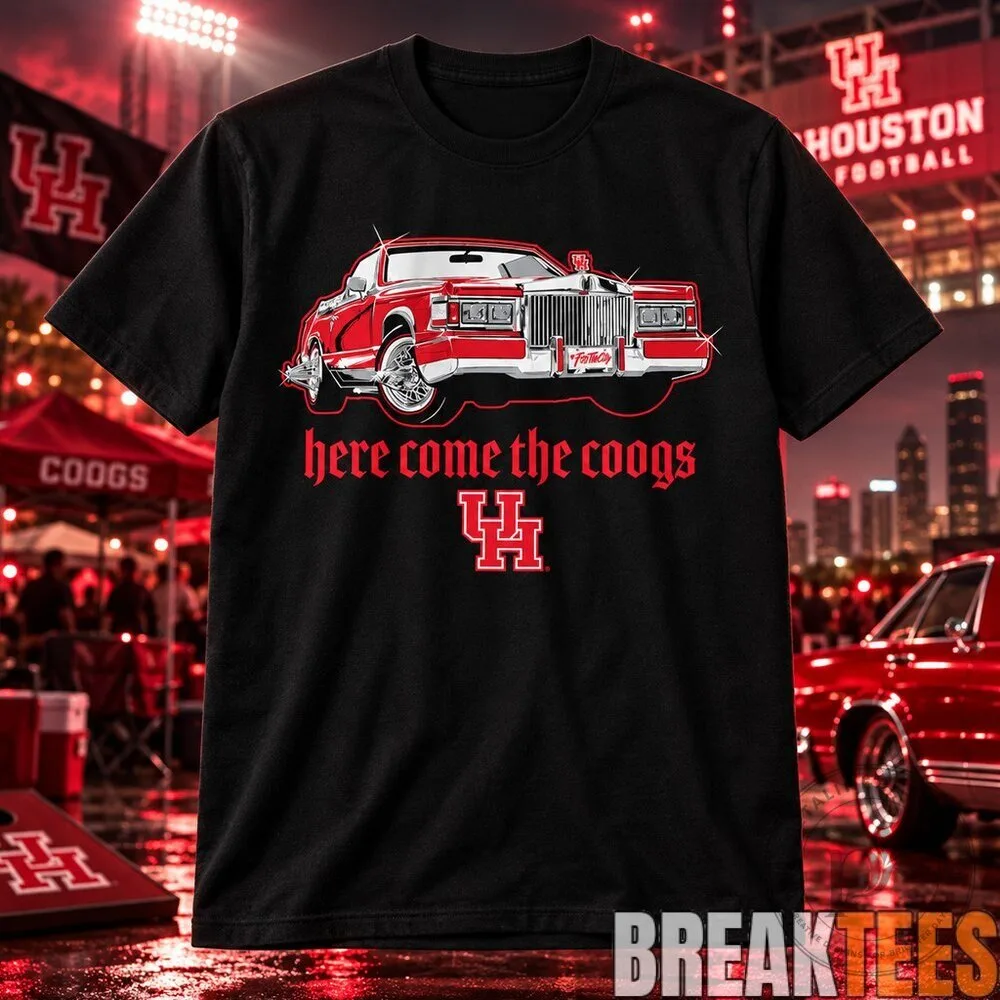 Houston Cougars Football Here Come The Coogs Graphic T-Shirt
