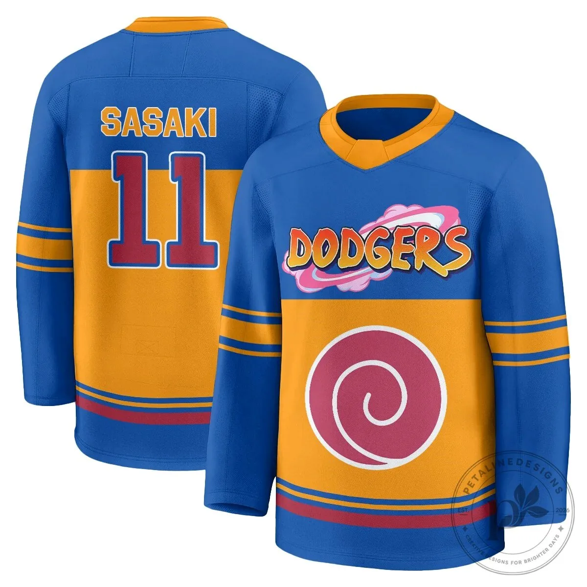 Los Angeles Dodgers Shohei Ohtani Naruto Edition Vapor Hockey Jersey 57 Los Angeles Dodgers Shohei Ohtani Naruto Edition Vapor Hockey Jersey