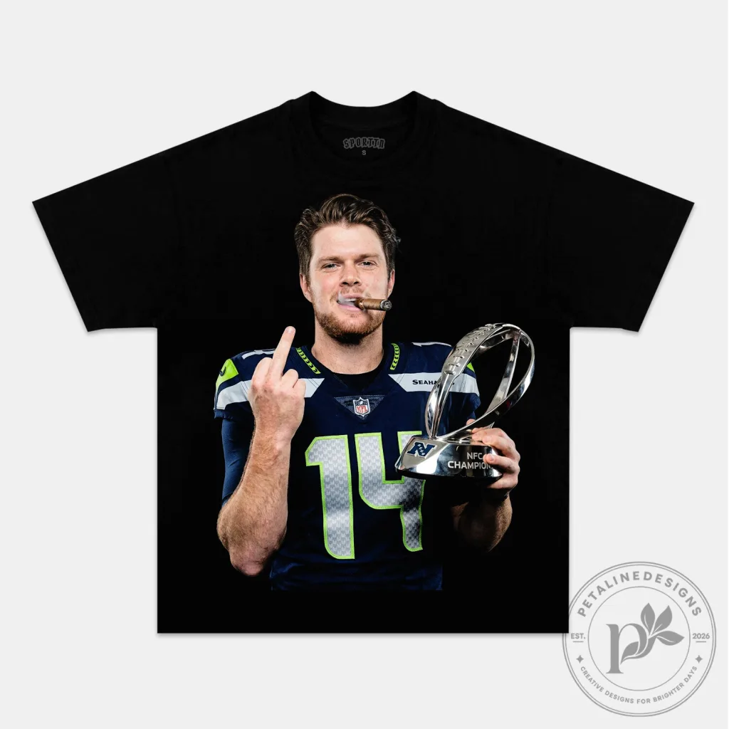 Sam Darnold Seattle Seahawks NFC Champion Football T-Shirt Sam Darnold Seattle Seahawks NFC Champion Football T-Shirt