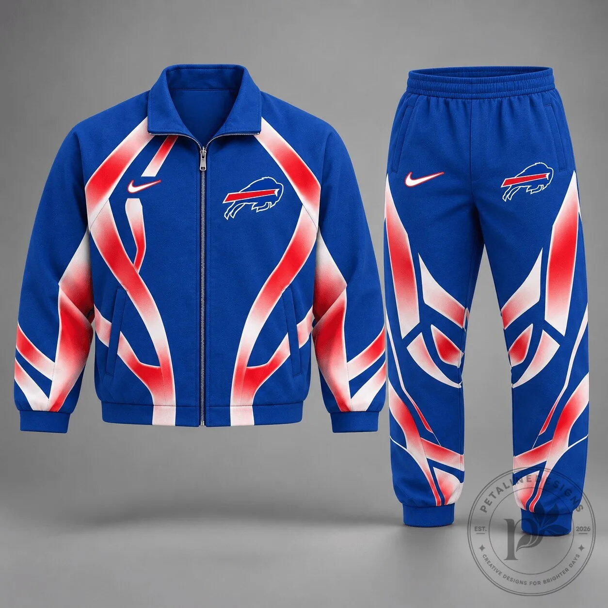 Buffalo Bills NFL Football Team Graphic Full Zip Jacket and Pants Set
