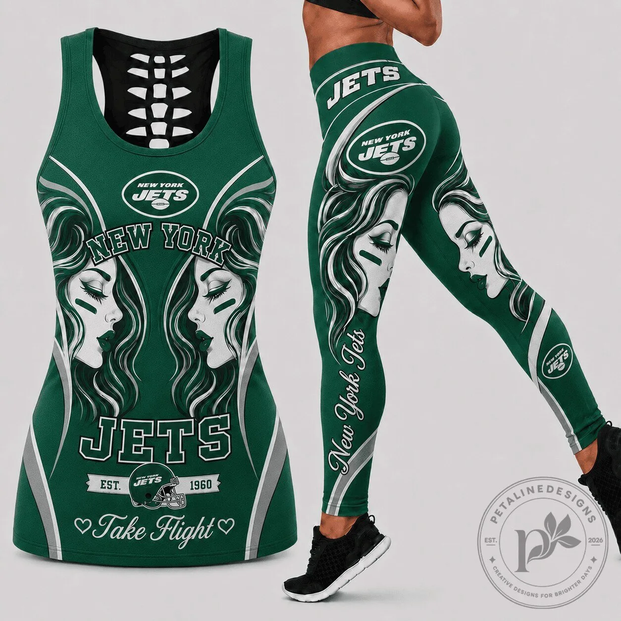 New York Jets Women's Fan Fashion Tank Top and Leggings Set