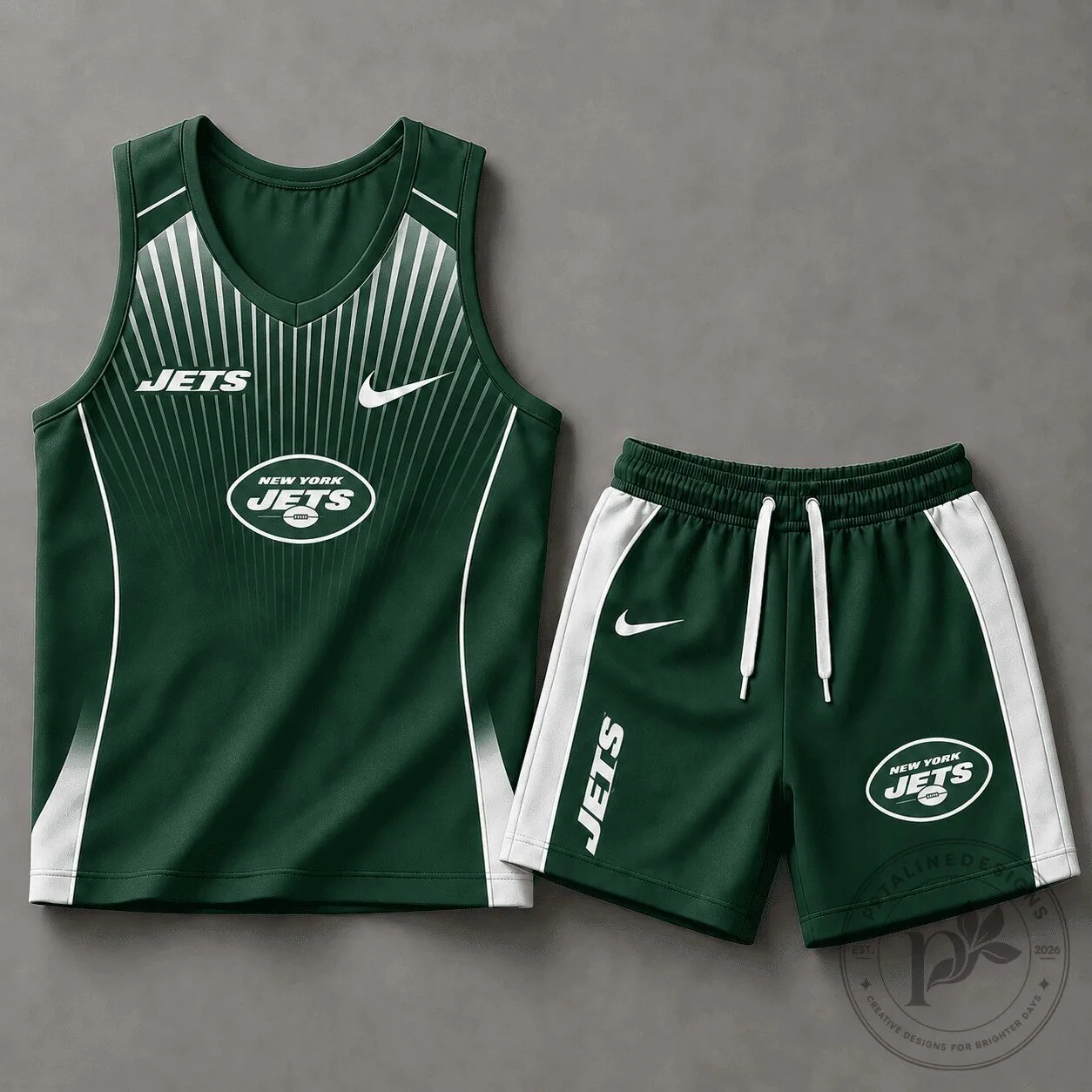 New York Jets National Football League Velocity Stripe Tank Top and Shorts Set