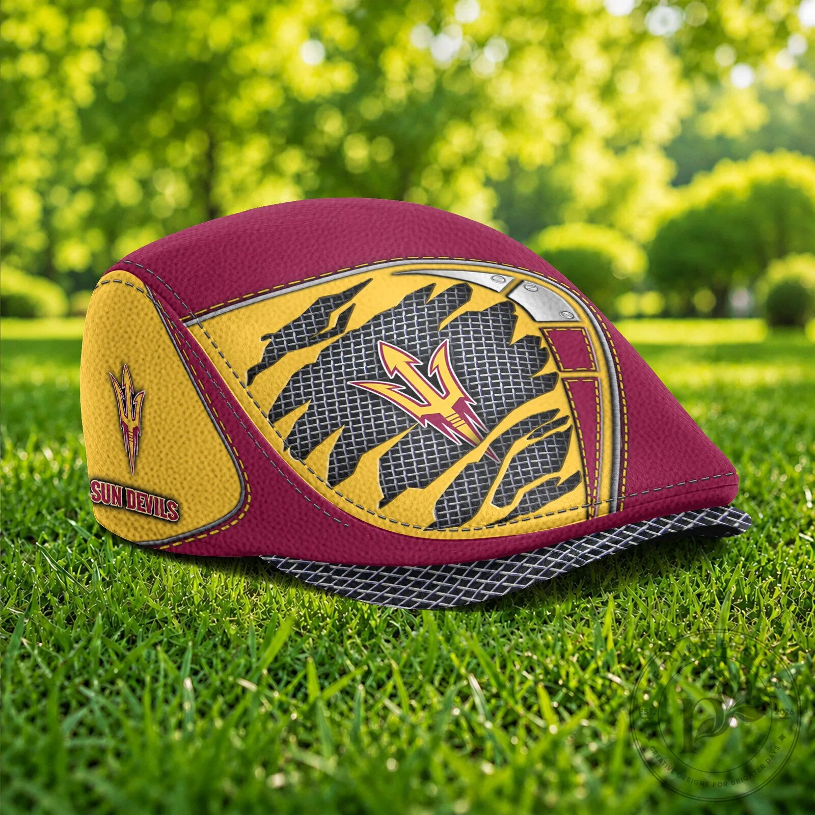 Arizona State Sun Devils NCAA Golf Flat Cap Hat 9 Arizona State Sun Devils NCAA Golf Flat Cap Hat