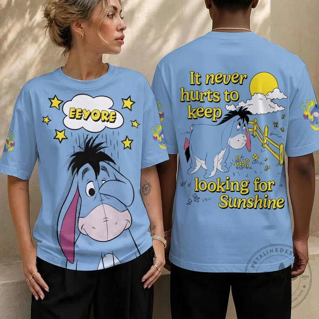 Winnie The Pooh Eeyore It Never Hurts To Keep Looking For Sunshine T-Shirt