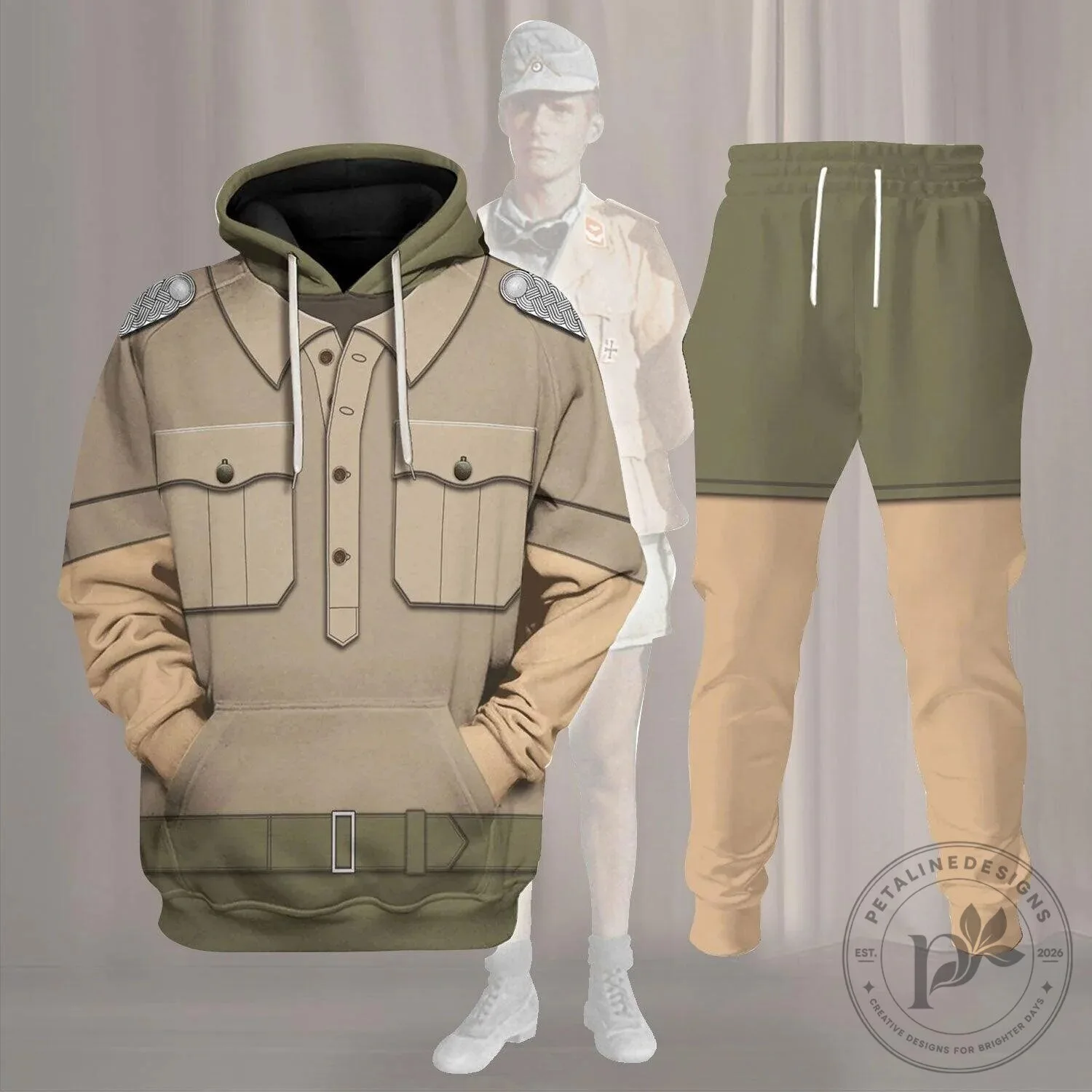 Wehrmacht Heer Afrikakorps Officers Costume Hoodie Sweatshirt