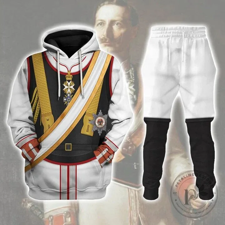 Hoodie Costume Featuring the Uniform of Kaiser Wilhelm II, German Emperor