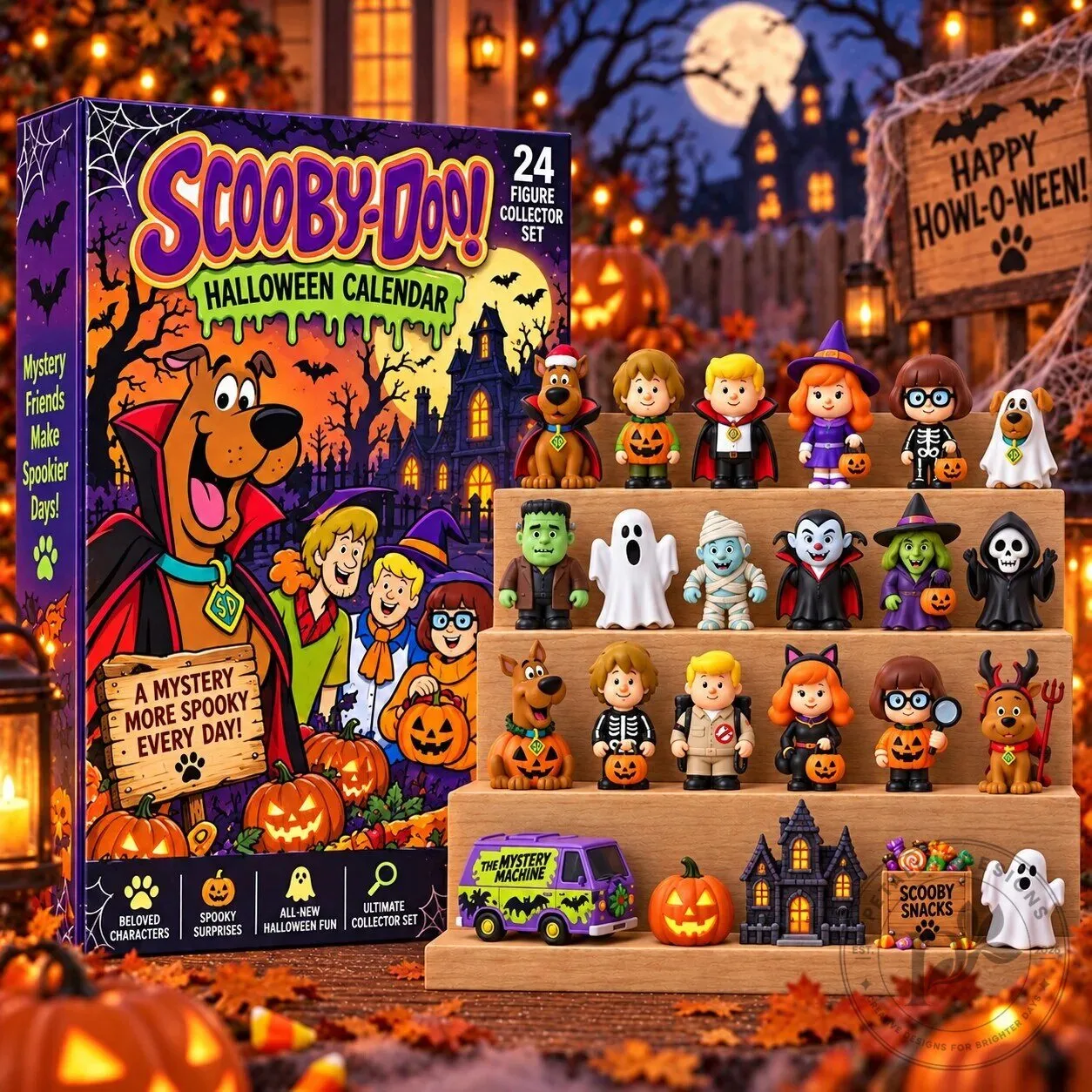 Scooby-Doo Halloween Countdown Calendar 24 Figure Collector Set 2D 3 Scooby-Doo Halloween Countdown Calendar 24 Figure Collector Set
