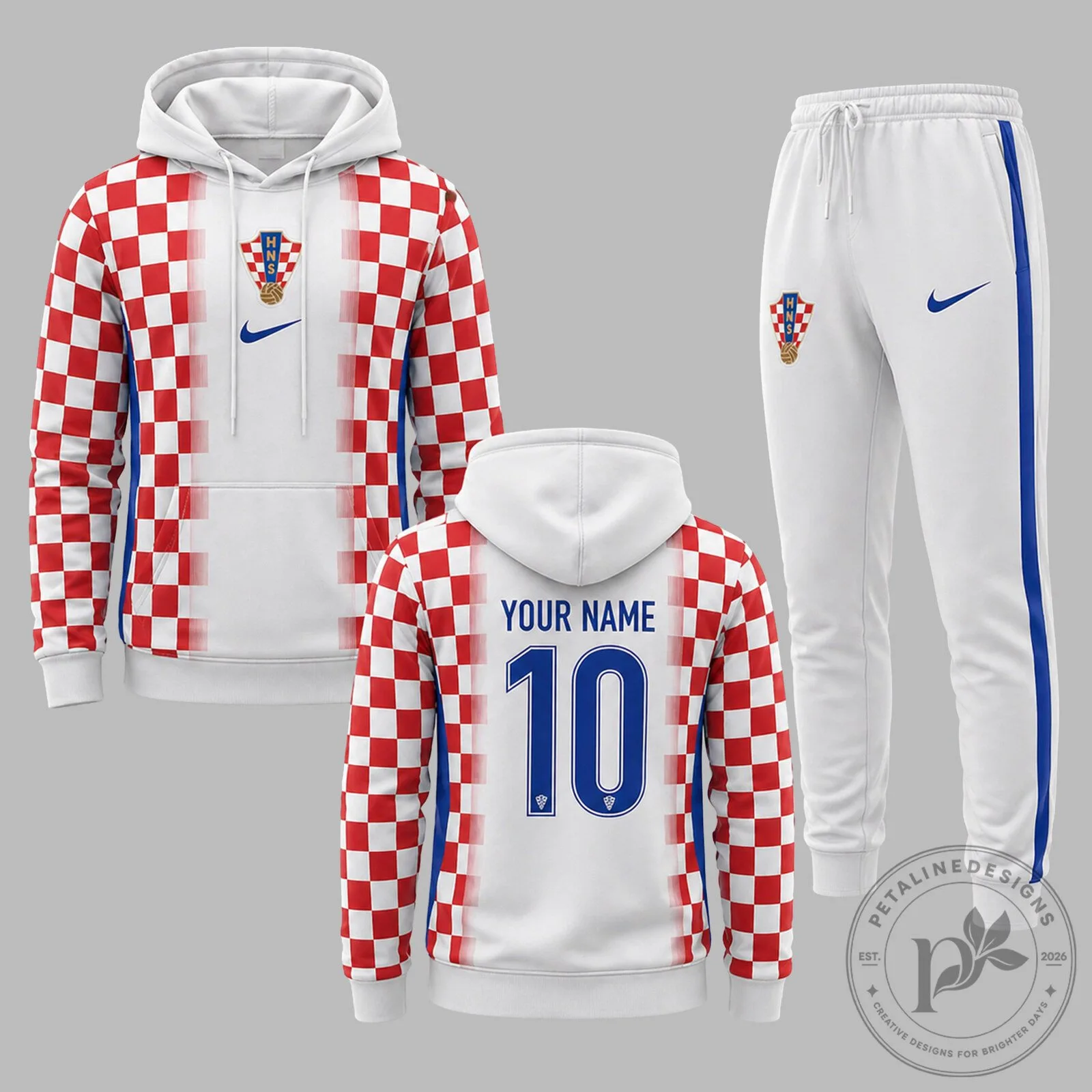 Croatia National Football Team Personalized Hoodie and Jogger Set