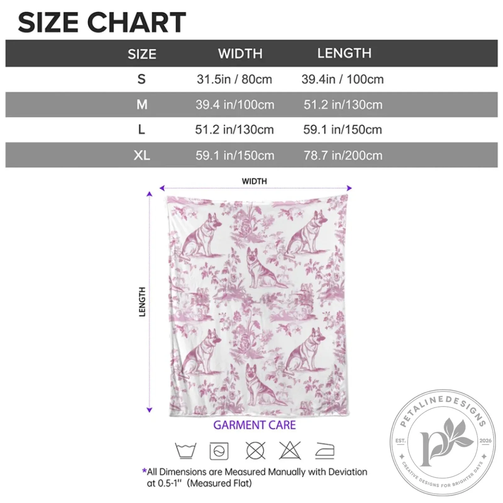 German Shepherd Toile de Jouy Pattern Pink and White Fleece Blanket 27 German Shepherd Toile de Jouy Pattern Pink and White Fleece Blanket