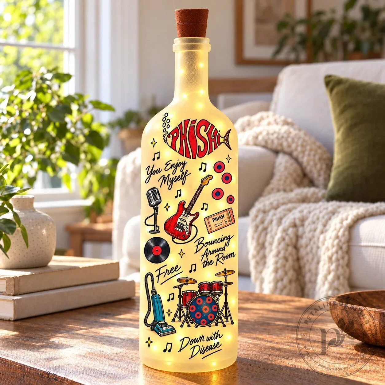 Phish You Enjoy Myself Harry Hood Lighted Bottle Lamp, Jam Band Music Decor 8 Phish You Enjoy Myself Harry Hood Lighted Bottle Lamp, Jam Band Music Decor