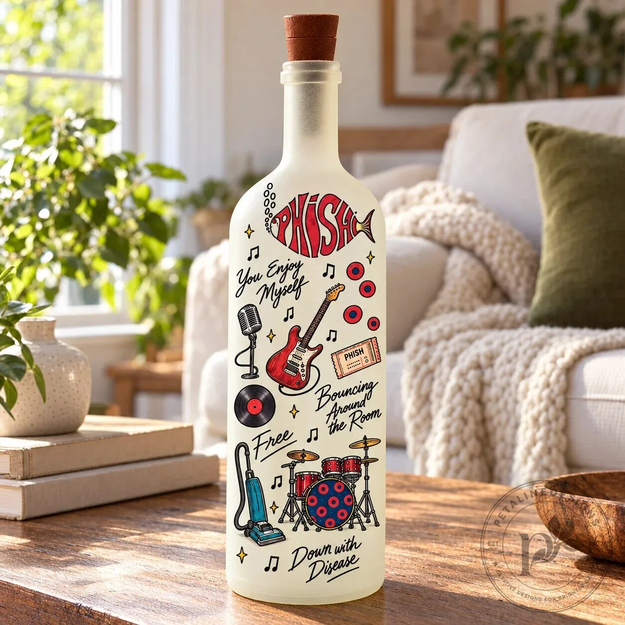 Phish You Enjoy Myself Harry Hood Lighted Bottle Lamp, Jam Band Music Decor 10 Phish You Enjoy Myself Harry Hood Lighted Bottle Lamp, Jam Band Music Decor