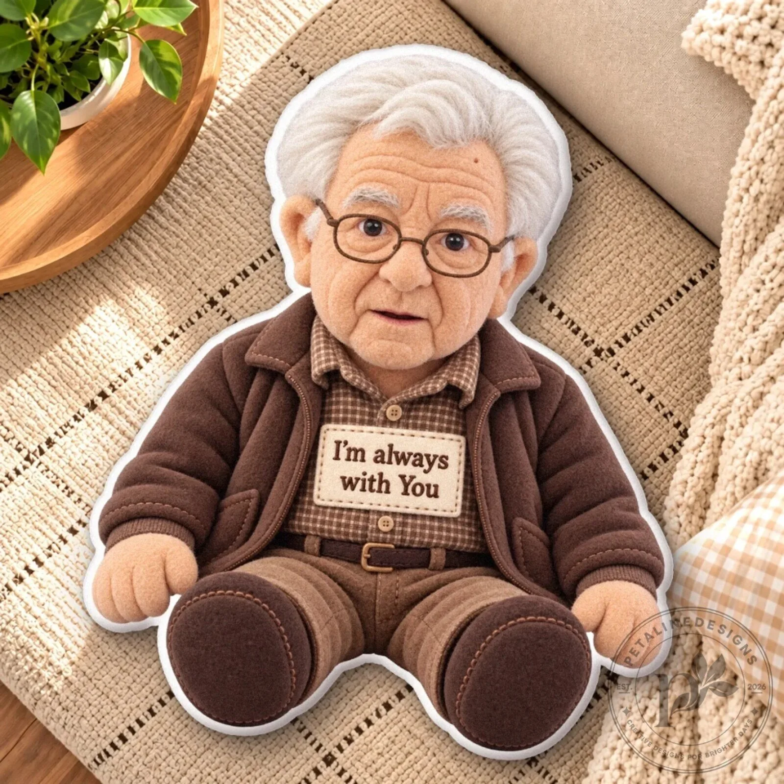 Personalized Grandma Shaped Pillow with Custom Photo and Text 9 Personalized Grandma Shaped Pillow with Custom Photo and Text
