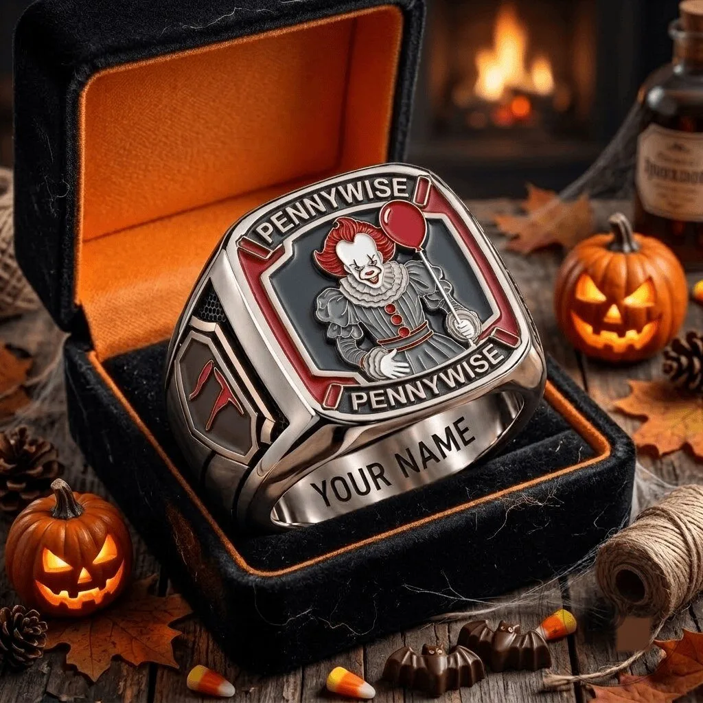 Pennywise The Clown IT Movie Halloween Custom Fan Ring 1 Pennywise The Clown IT Movie Halloween Custom Fan Ring