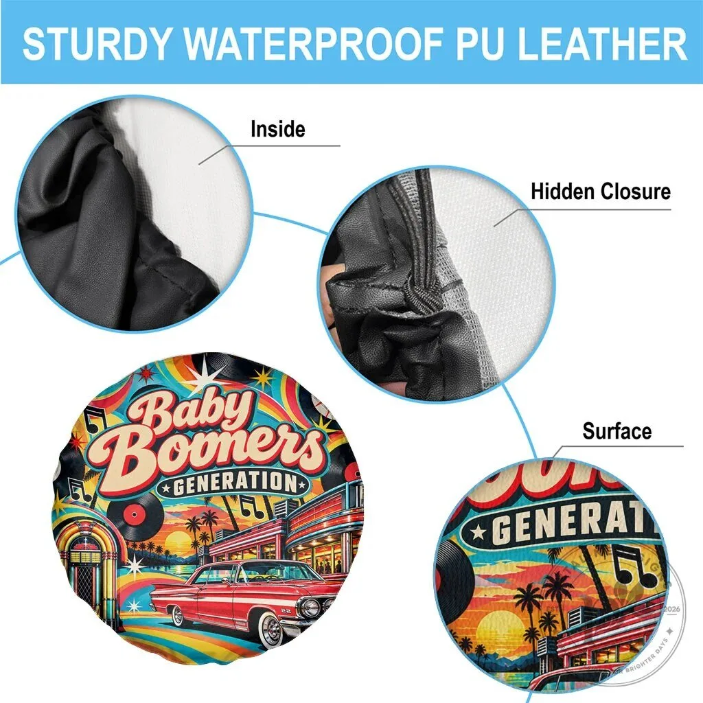 Baby Boomers Generation Vintage Retro Classic Car Spare Tire Cover 13 Baby Boomers Generation Vintage Retro Classic Car Spare Tire Cover