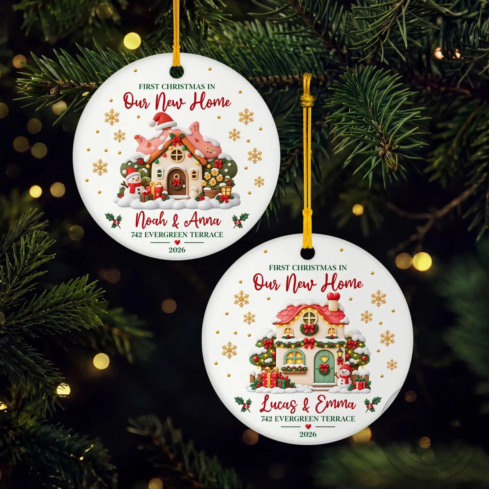 Personalized First Christmas In Our New Home Ornament - Custom Housewarming Gift