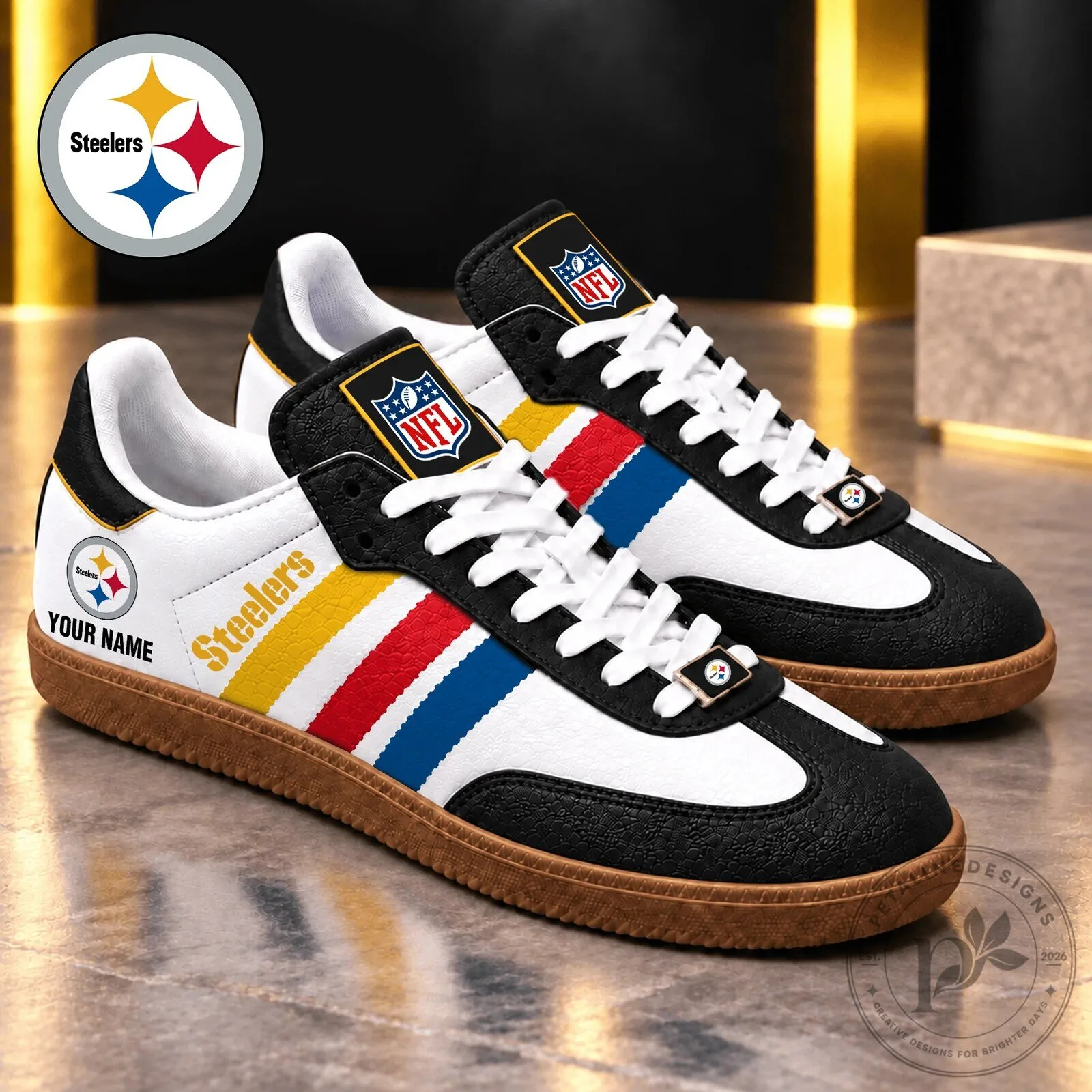 Pittsburgh Steelers National Football League Custom Name Shoes