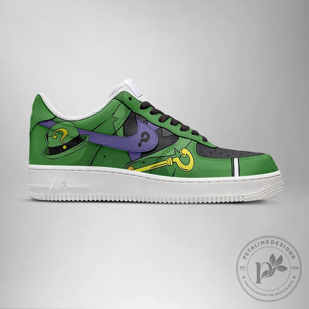 The Riddler Villain DC Comics Custom Printed Air Force One Style Shoes 8 The Riddler Villain DC Comics Custom Printed Air Force One Style Shoes