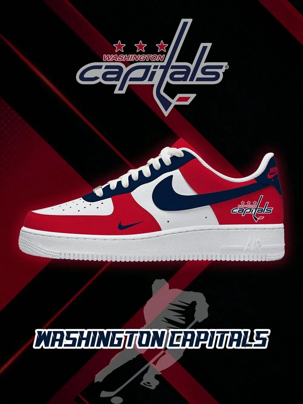 Washington Capitals National Hockey League Team Logo Fan Shoes