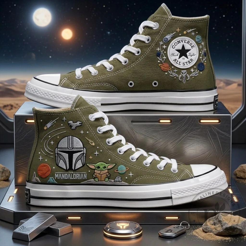 Star Wars The Mandalorian Baby Yoda High-Top Canvas Shoes