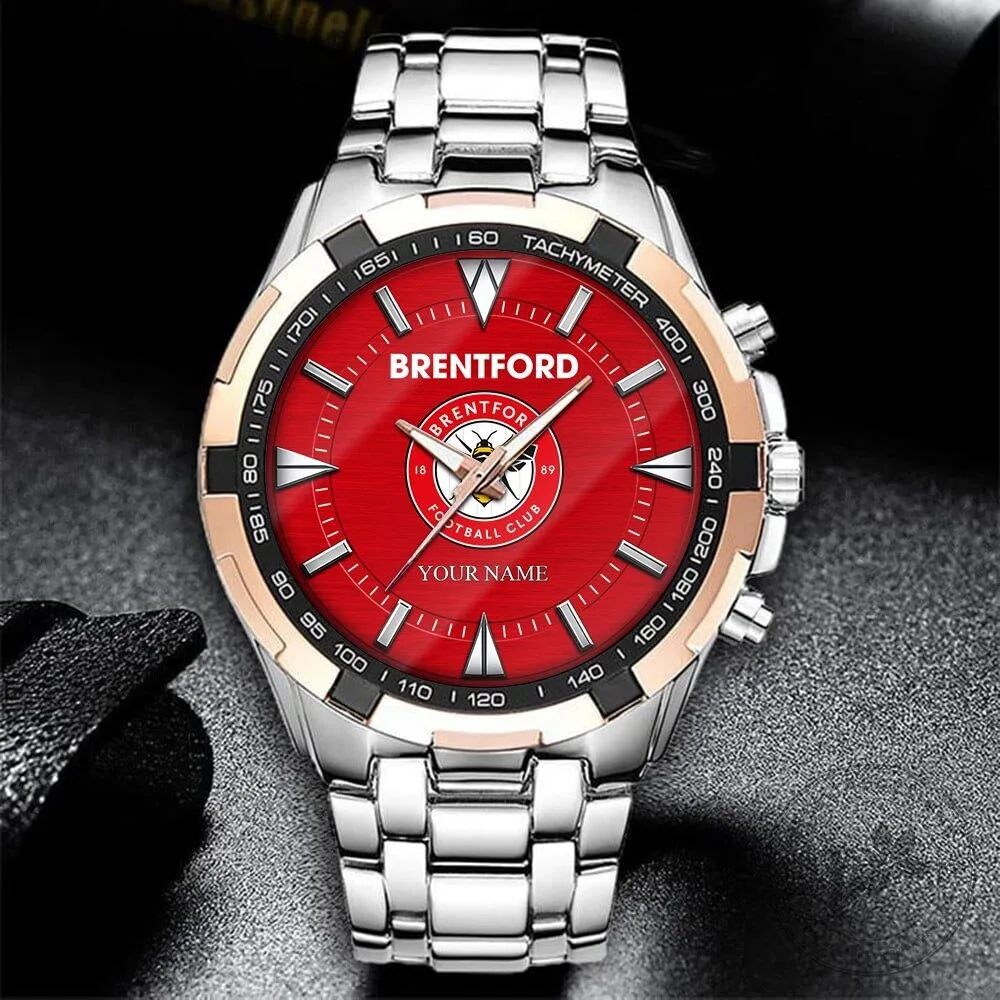 Brentford Football Club Personalized Stainless Steel Quartz Watch for Men