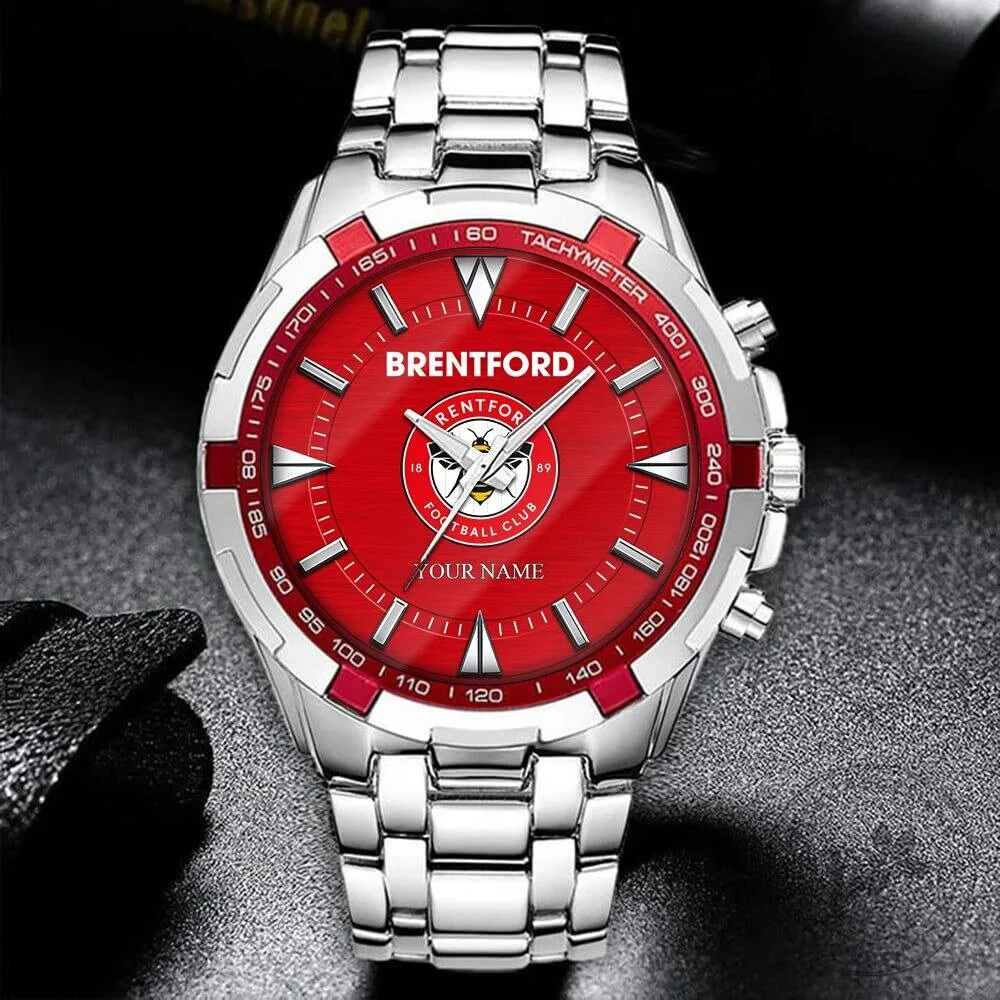 Brentford Football Club Personalized Stainless Steel Quartz Watch for Men 9 Brentford Football Club Personalized Stainless Steel Quartz Watch for Men