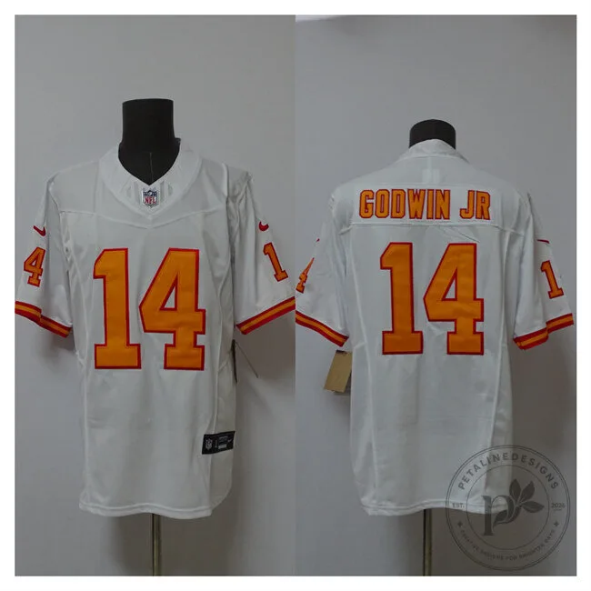 Chris Godwin Jr. #14 White Football Jersey