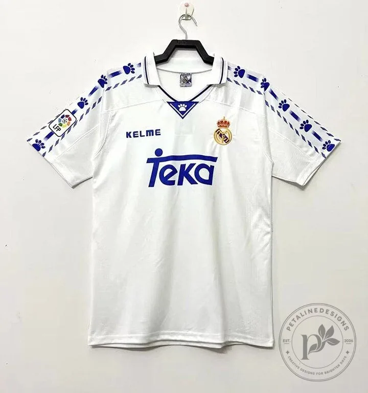 Real Madrid 1996-1997 Home Retro Football Jersey 3 Real Madrid 1996-1997 Home Retro Football Jersey