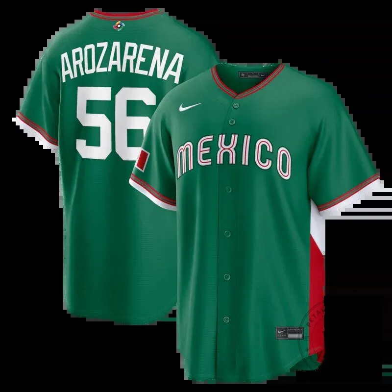 Randy Arozarena Mexico National Team Green 2023 World Baseball Classic Jersey 6 Randy Arozarena Mexico National Team Green 2023 World Baseball Classic Jersey
