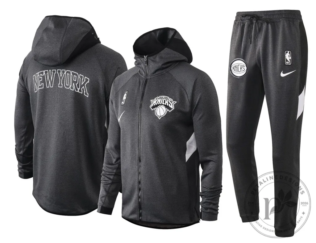 New York Knicks NBA Therma Flex Black Training Hoodie and Sweatpants Set New York Knicks NBA Therma Flex Black Training Hoodie and Sweatpants Set