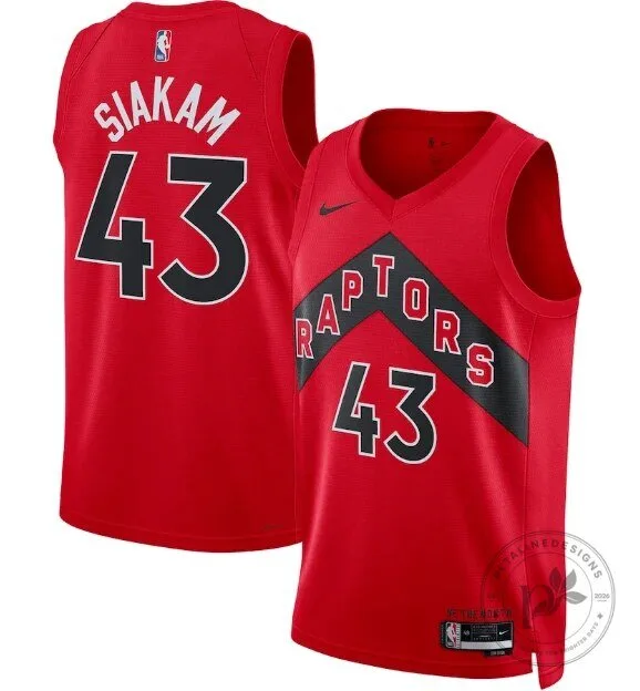 Pascal Siakam Toronto Raptors Icon Edition Red Basketball Jersey 5 Pascal Siakam Toronto Raptors Icon Edition Red Basketball Jersey
