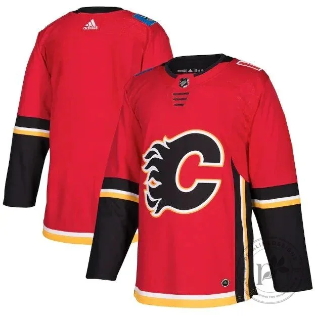 Calgary Flames Adidas Red Home Hockey Jersey