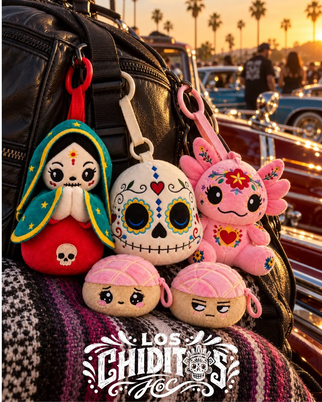 Chuco and Chula Concha Plush Keychain Set - Adorable Mexican Sweet Bread Charm 5 Chuco and Chula Concha Plush Keychain Set - Adorable Mexican Sweet Bread Charm