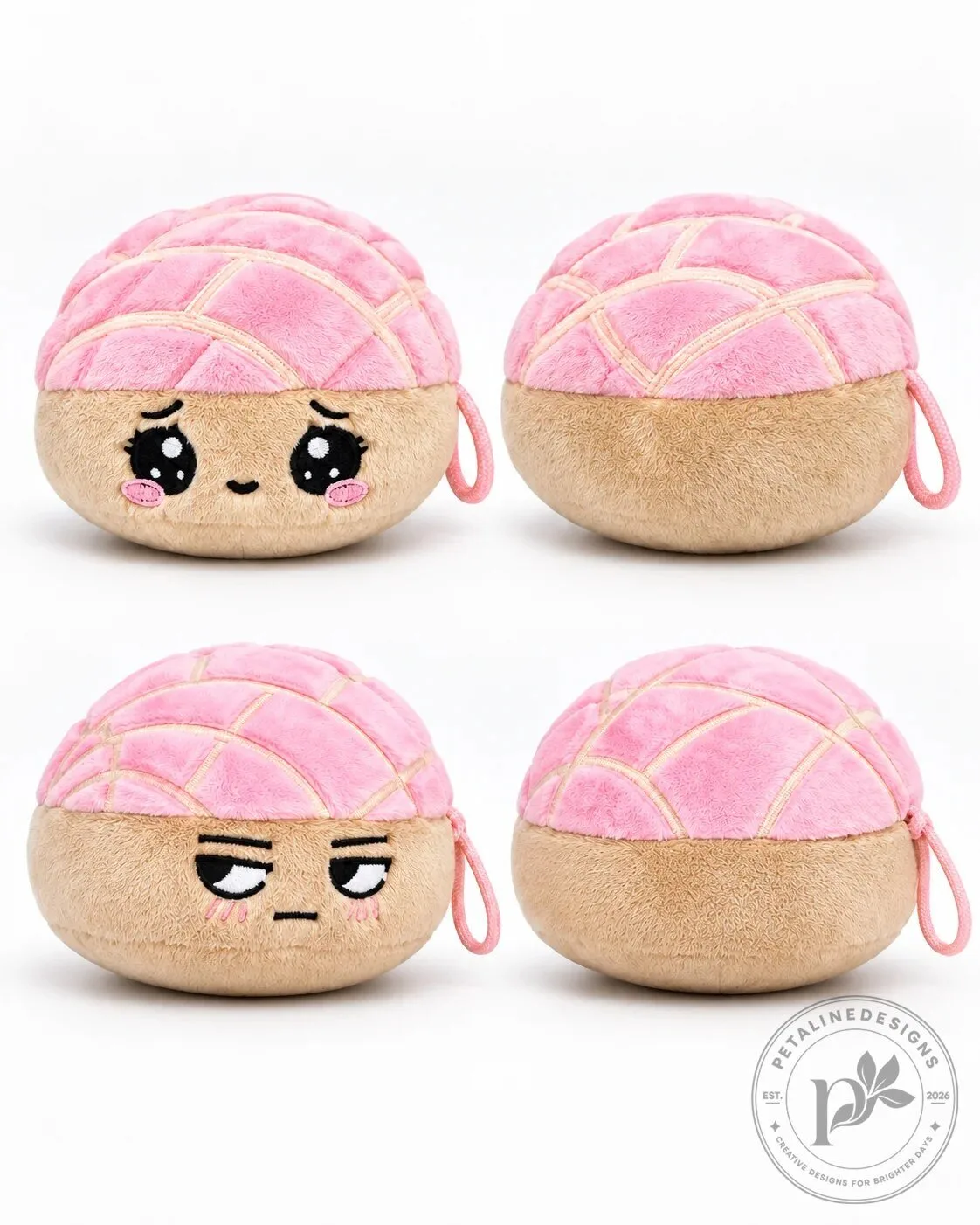 Chuco and Chula Concha Plush Keychain Set - Adorable Mexican Sweet Bread Charm 7 Chuco and Chula Concha Plush Keychain Set - Adorable Mexican Sweet Bread Charm