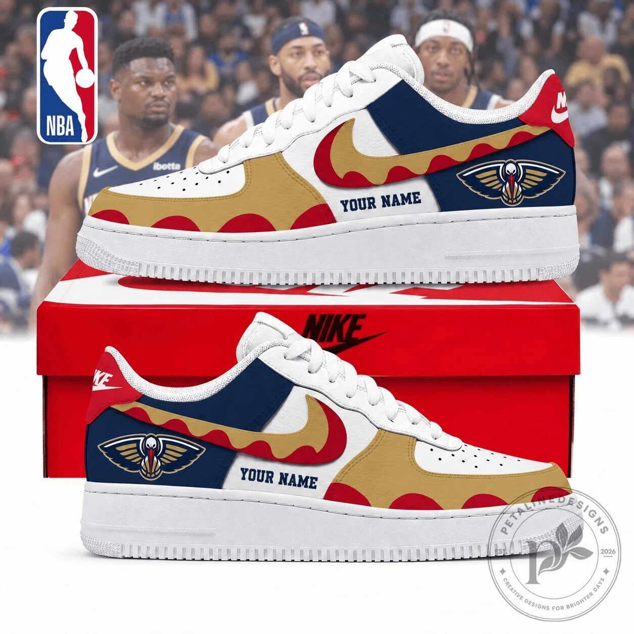New Orleans Pelicans NBA Personalized Low Top Air Force Shoes 5 New Orleans Pelicans NBA Personalized Low Top Air Force Shoes