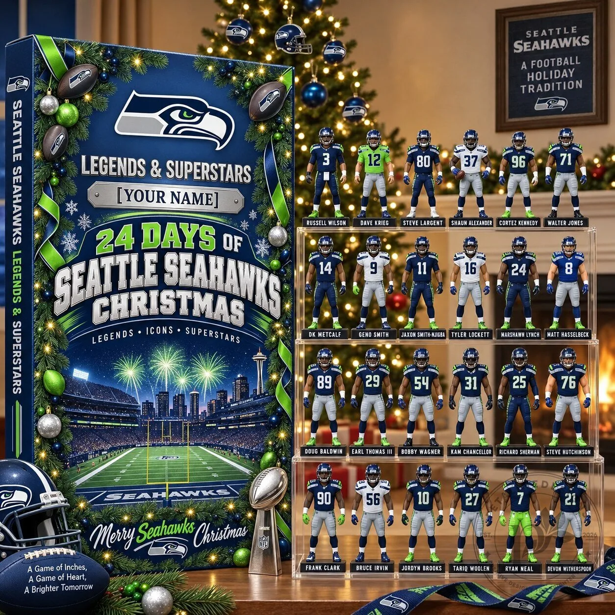 Seattle Seahawks NFL Christmas Advent Calendar