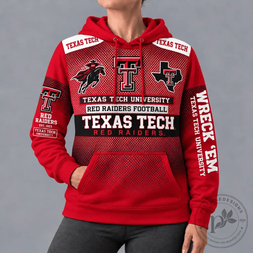 Texas Tech Red Raiders Football Team All-Over Print Hoodie Texas Tech Red Raiders Football Team All-Over Print Hoodie