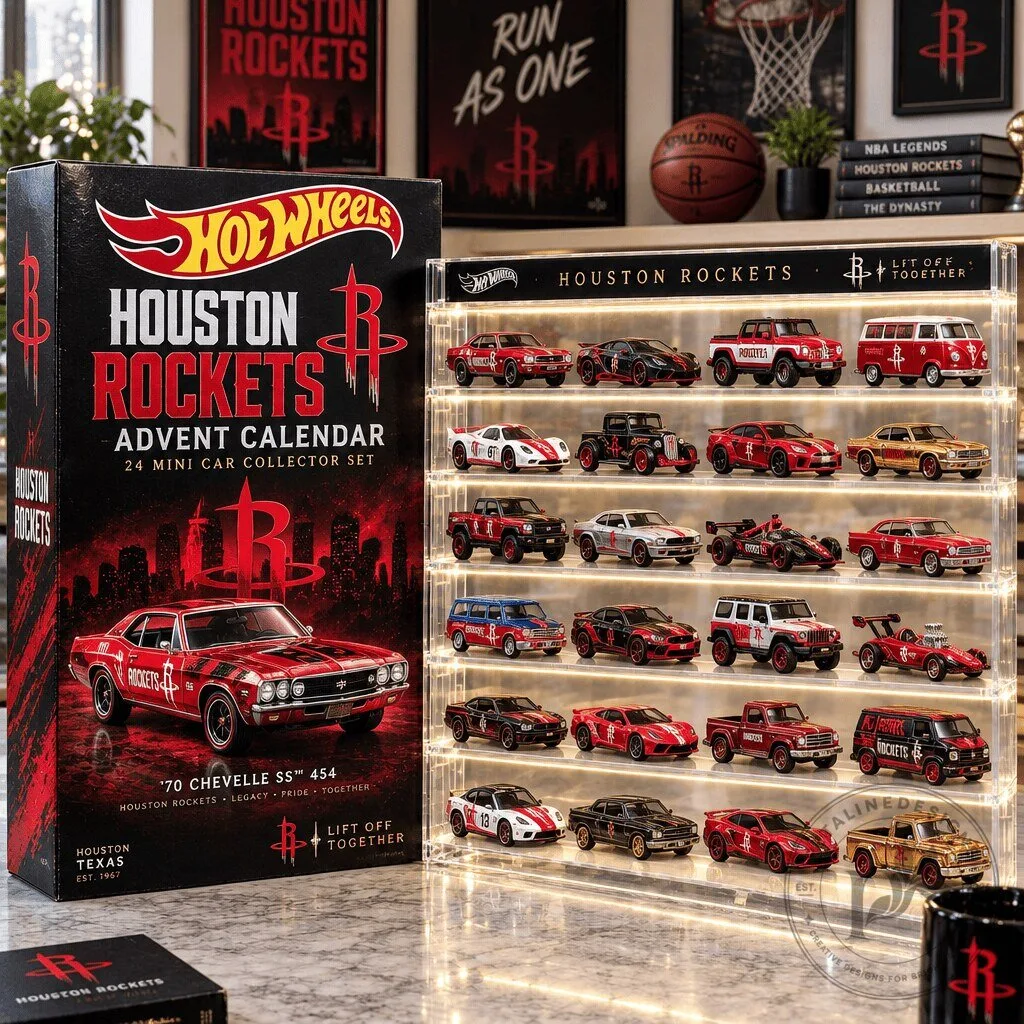 Houston Rockets Hot Wheels 24 Mini Car Collector Set Advent Calendar 2D 1 Houston Rockets Hot Wheels 24 Mini Car Collector Set Advent Calendar