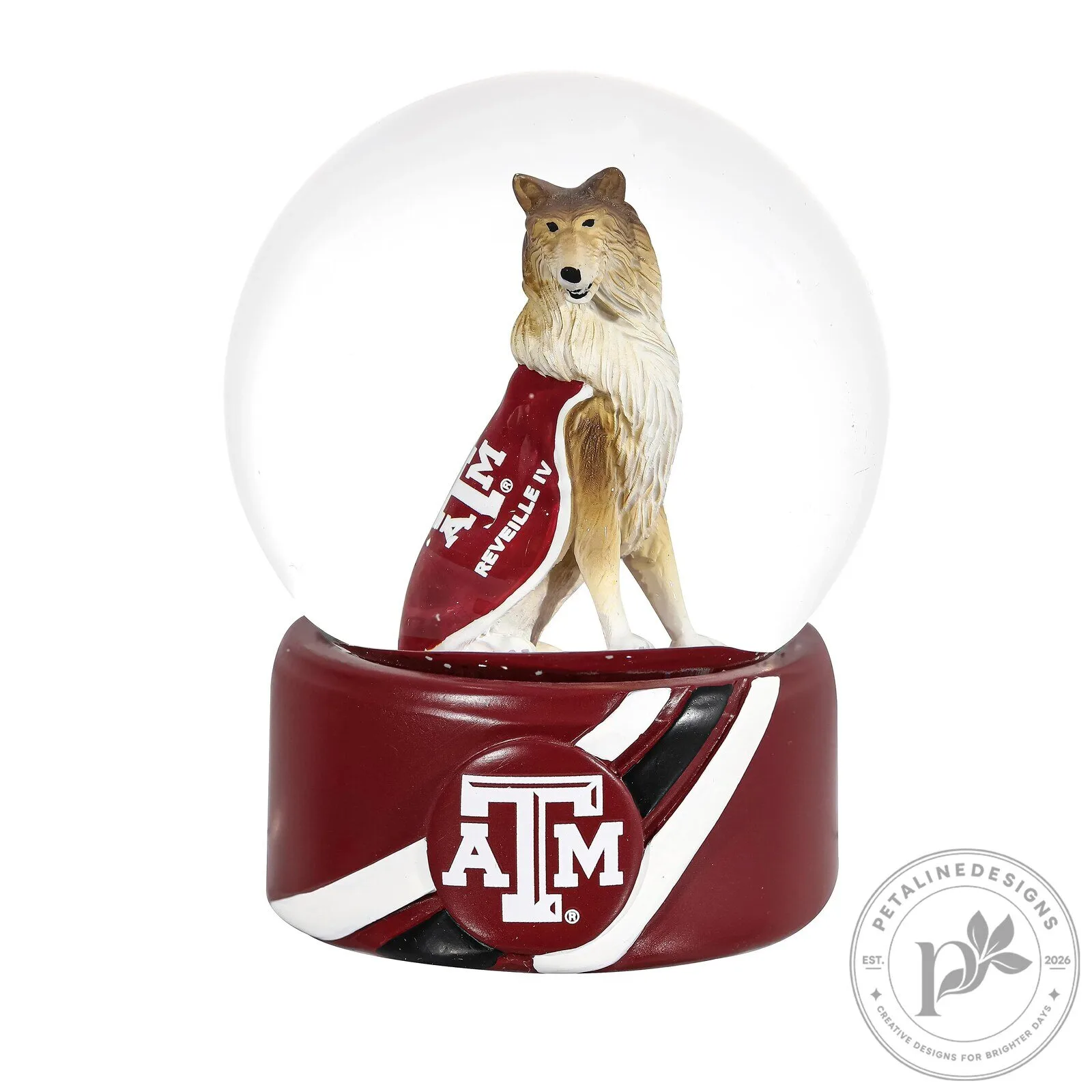 Texas A&M University Reveille IV Collie Dog Water Globe 2 Texas A&M University Reveille IV Collie Dog Water Globe