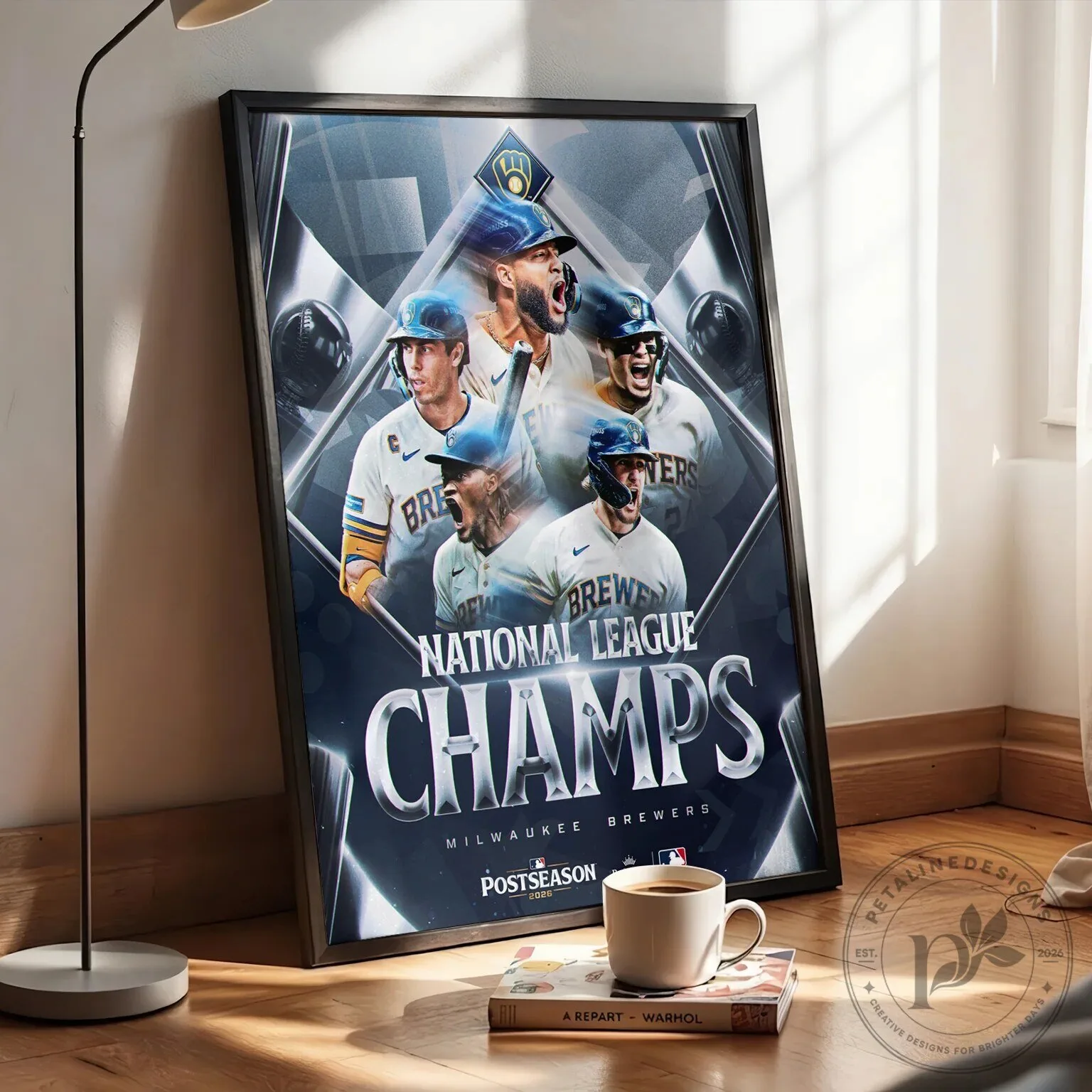 Milwaukee Brewers 2026 National League Champions Baseball Poster