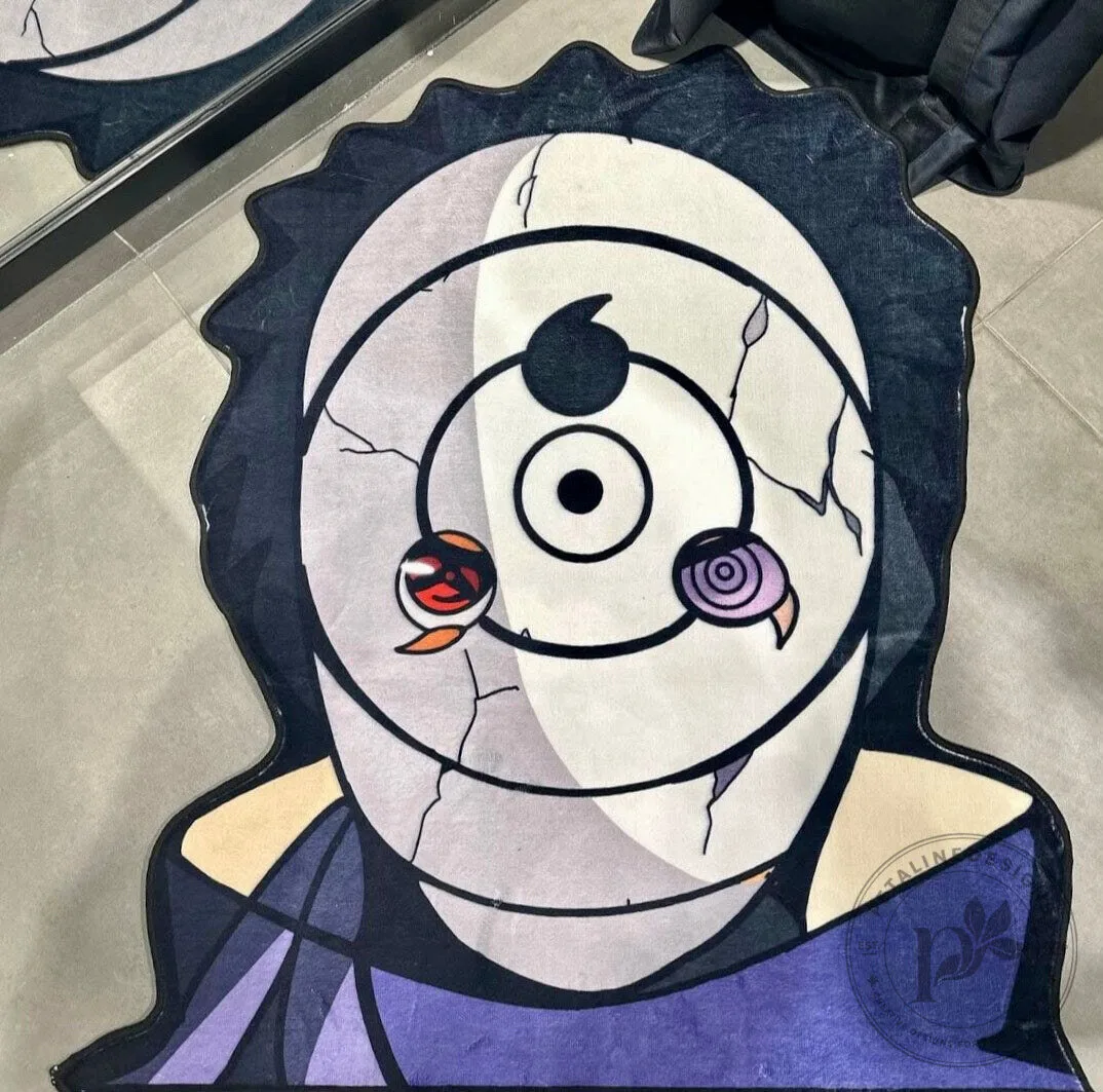 Obito Uchiha Naruto Anime Character Mask Area Rug