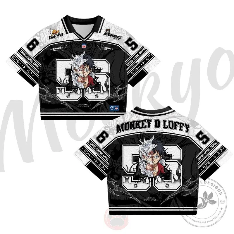 Monkey D. Luffy Gear Five Anime Football Jersey 10 Monkey D. Luffy Gear Five Anime Football Jersey