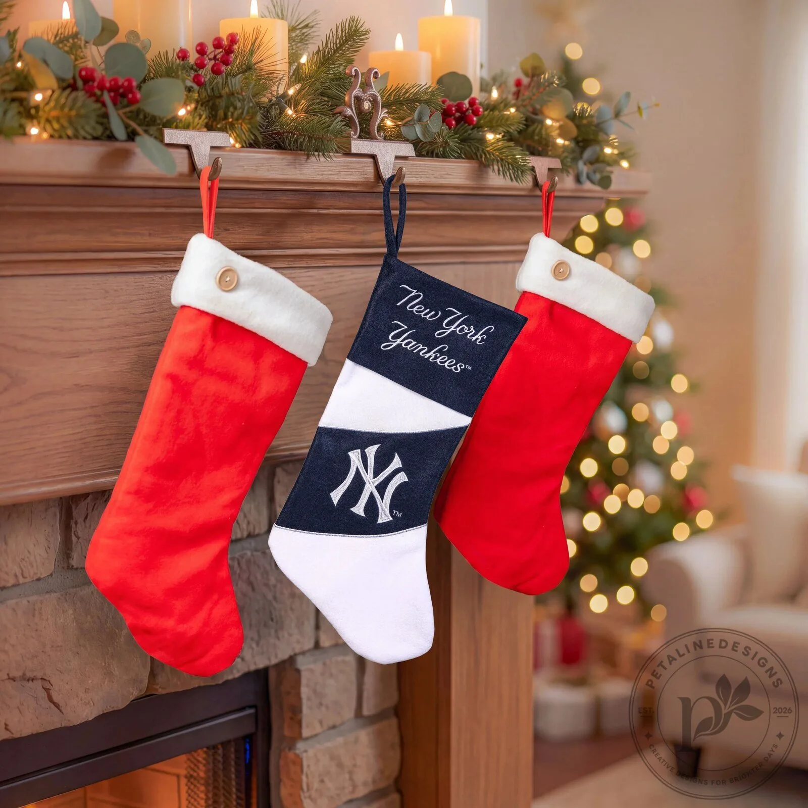 New York Yankees Baseball Team Christmas Holiday Stocking 9 New York Yankees Baseball Team Christmas Holiday Stocking