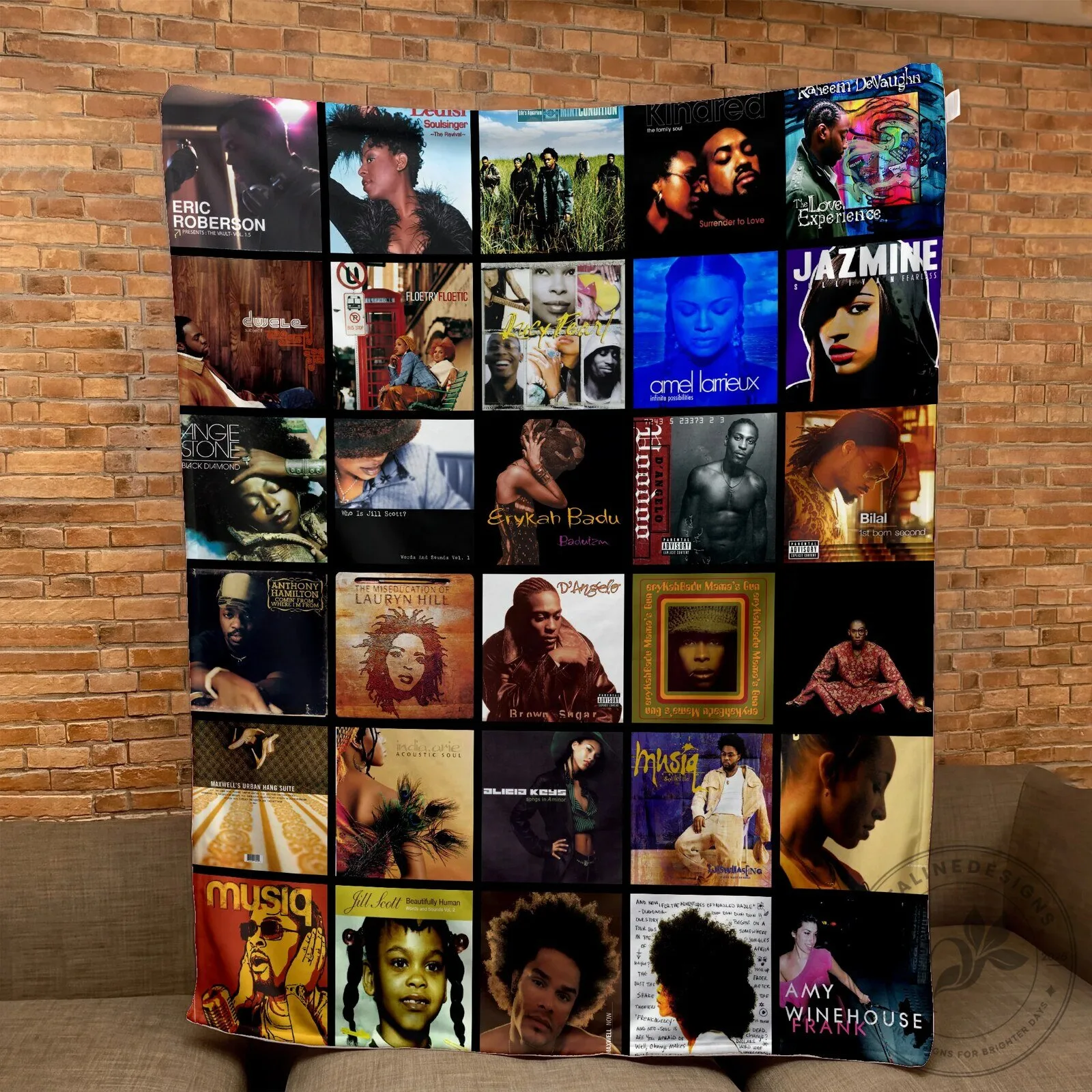 Neo Soul Music Album Covers Collage Soft Cozy Sherpa Blanket 2 Neo Soul Music Album Covers Collage Soft Cozy Sherpa Blanket