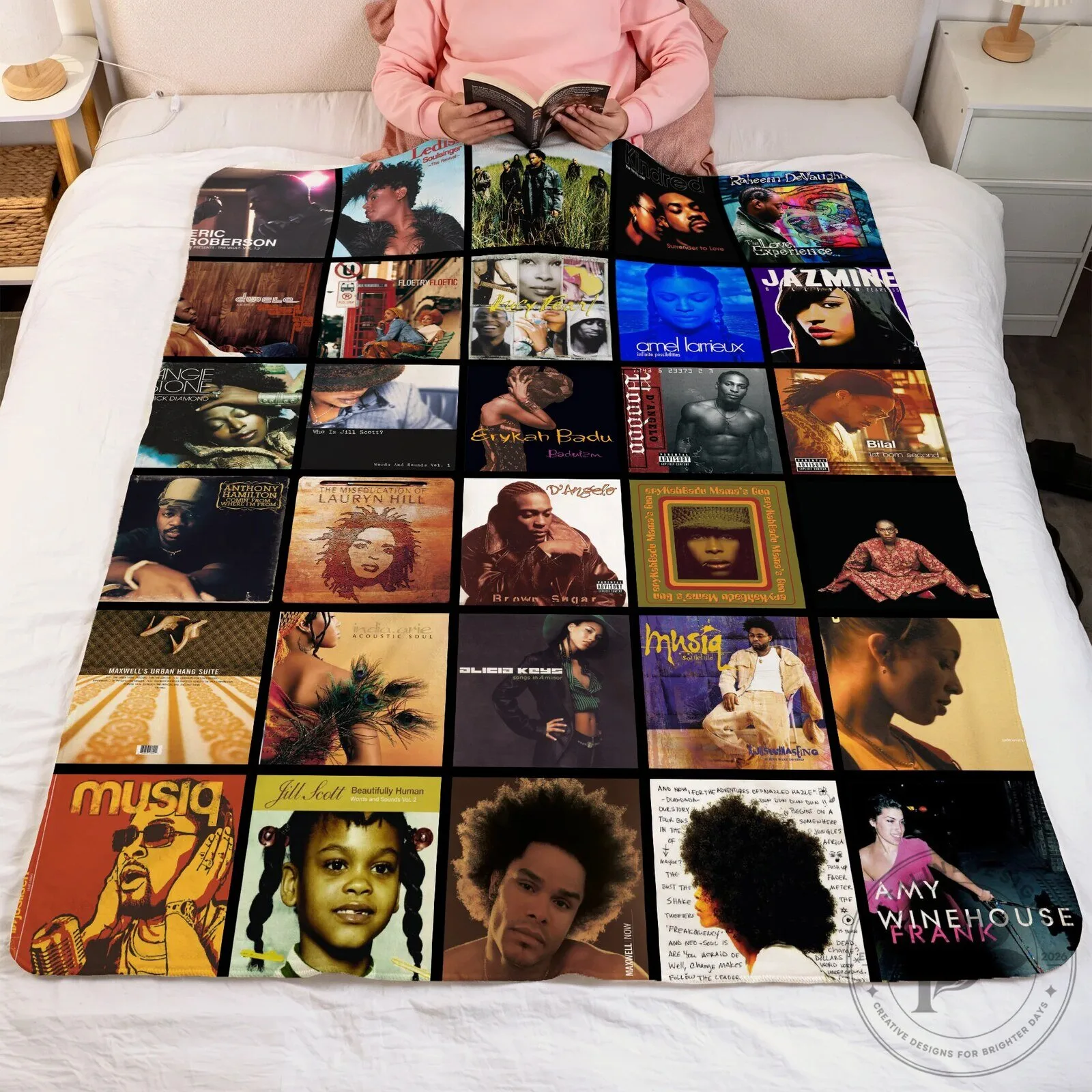 Neo Soul Music Album Covers Collage Soft Cozy Sherpa Blanket 10 Neo Soul Music Album Covers Collage Soft Cozy Sherpa Blanket