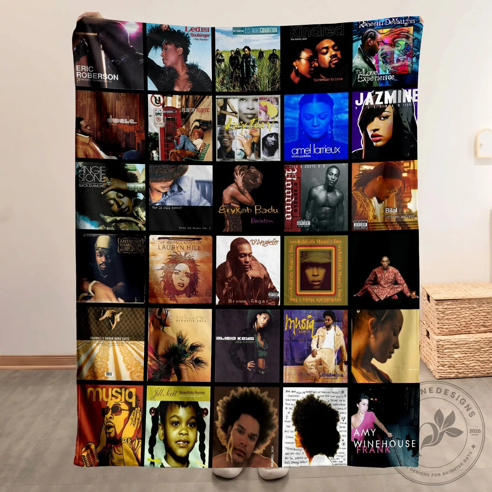 Neo Soul Music Album Covers Collage Soft Cozy Sherpa Blanket 11 Neo Soul Music Album Covers Collage Soft Cozy Sherpa Blanket