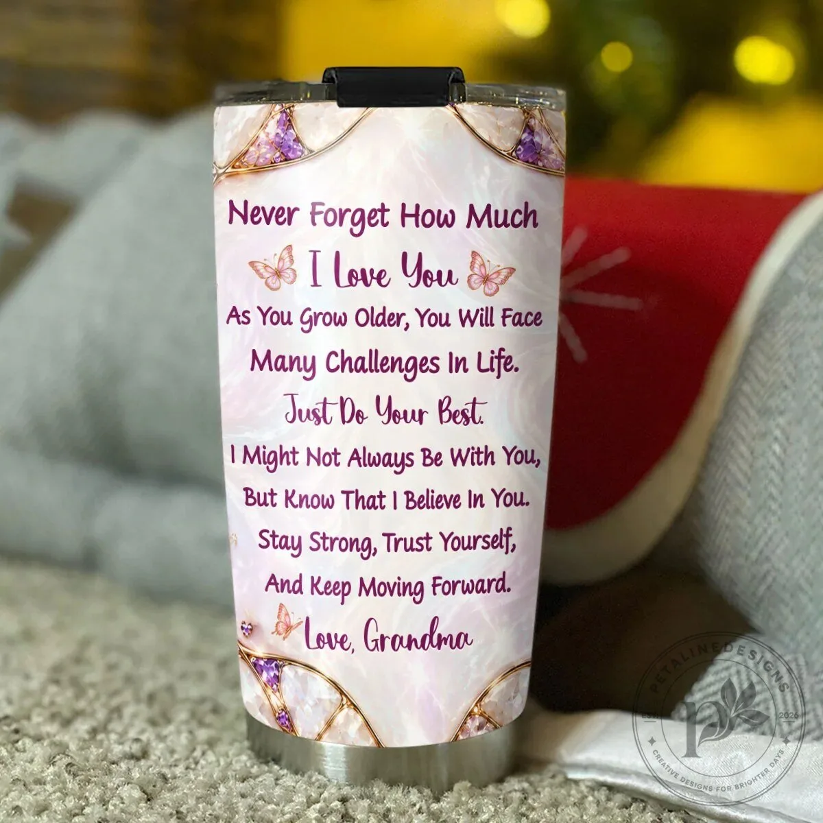 Granddaughter Amelia Butterfly Initial Personalized Stainless Steel Tumbler 15 Granddaughter Amelia Butterfly Initial Personalized Stainless Steel Tumbler