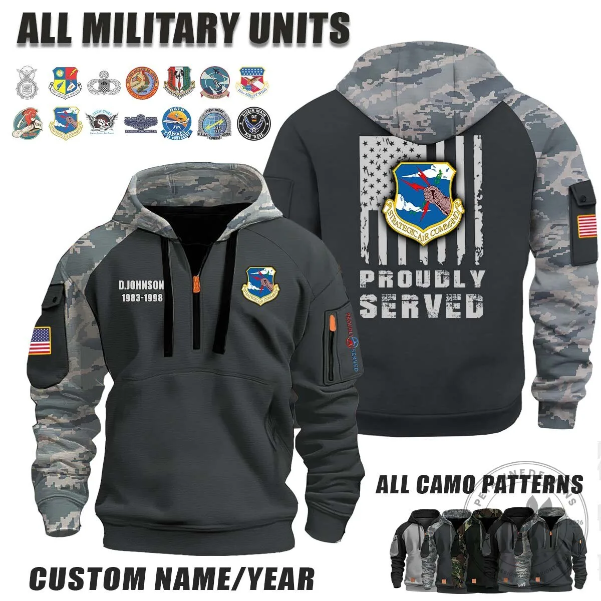 Strategic Air Command Proudly Served Military Veteran Camouflage Hoodie 2 Strategic Air Command Proudly Served Military Veteran Camouflage Hoodie